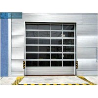 Aluminum Alloy Frame Full Vision Transparent Tempered Glass Panel Insulated Sectional Overhead Sliding Garage Doors